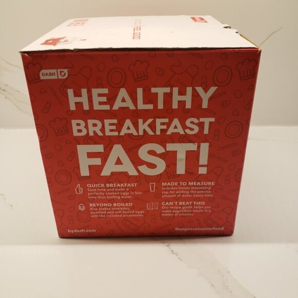 New Dash  Rapid Egg Cooker 6 Egg Capacity One Touch Cooking 360 Watts - Picture 3 of 7